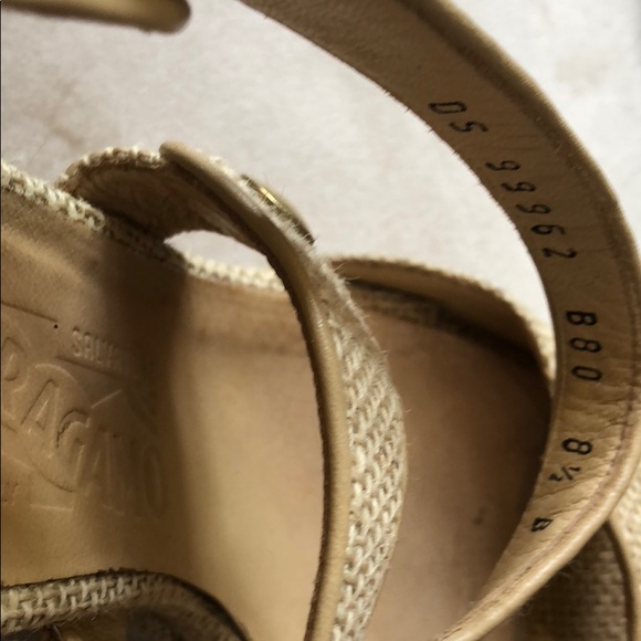 Authentic  Ferragamo Wedge Sandals - Picture 7 of 8